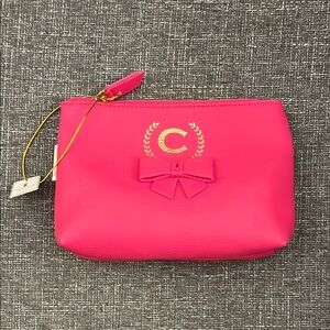 NWT Simply Southern Initial “C” Pink Cosmetic Bag